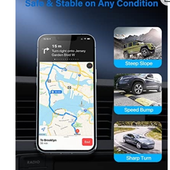 Military-Grade Magnetic Vent Hook Phone Holder for Car - Picture 3 of 7